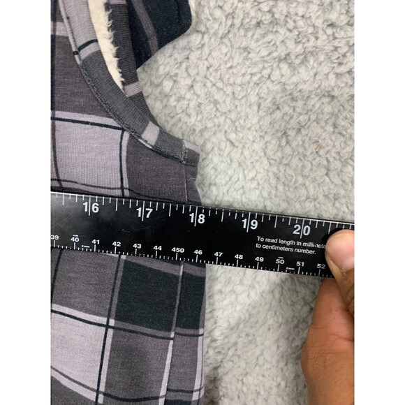 Matilda Jane (M) Medium Checkered Kimono Cardigan Vest Faux Fur Fleece - Picture 8 of 9